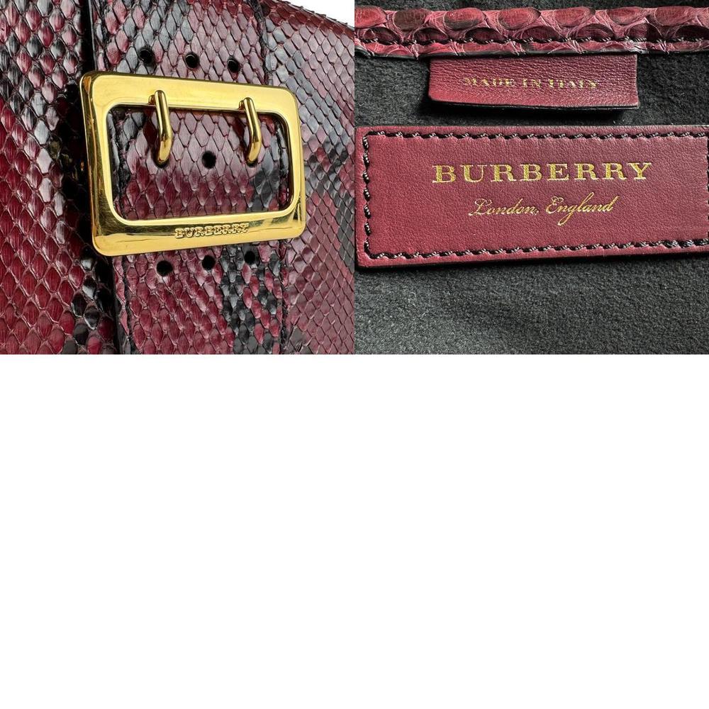Burberry Shoulder Bag Red Python Leather - image 5